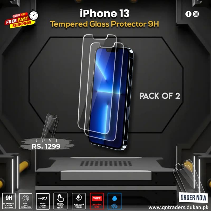 iPhone 13 Tempered Screen Glass Protector