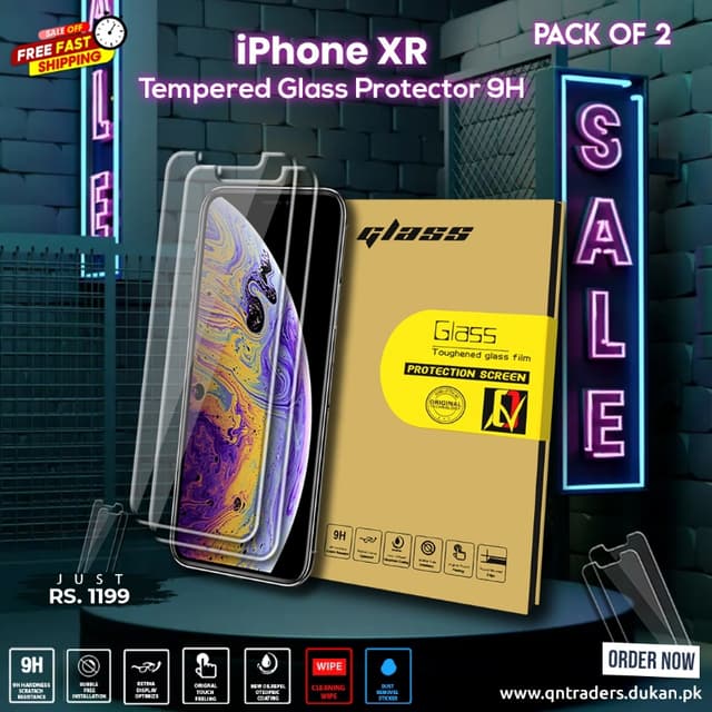iPhone XR Tempered Screen Glass Protector