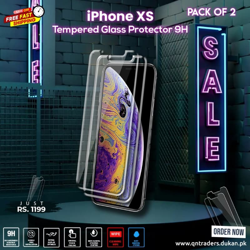 iPhone XS Tempered Screen Glass Protector
