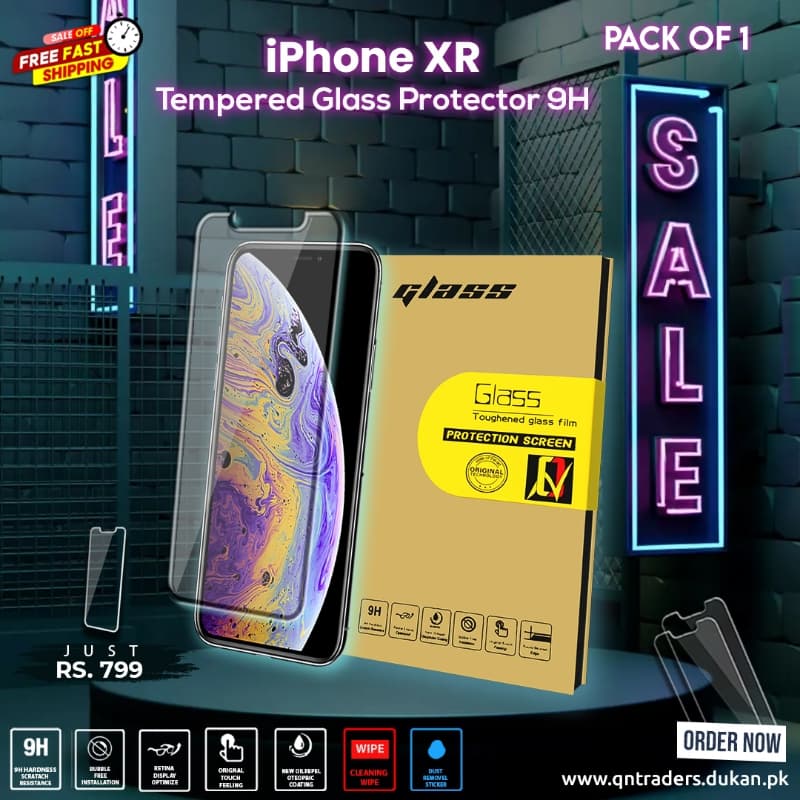 iPhone XR Tempered Screen Glass Protector ( Pack of 1)